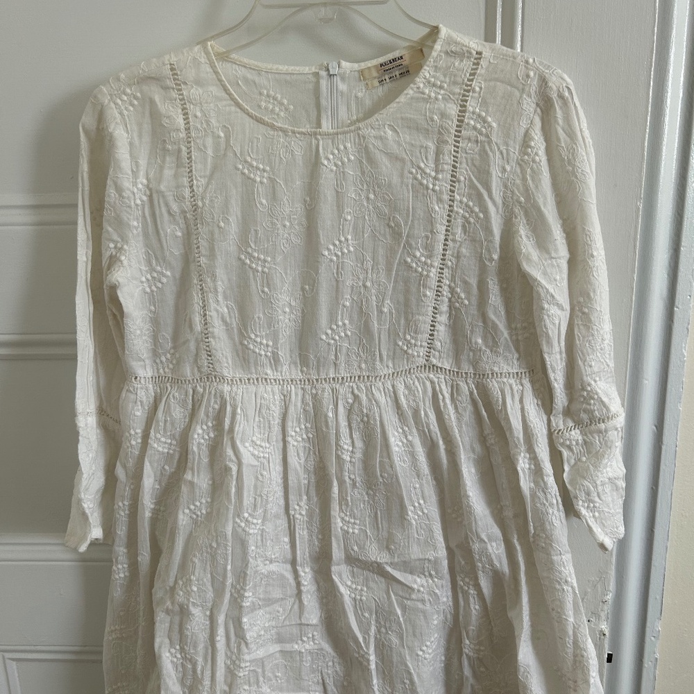 White Mini Longsleeve Dress
